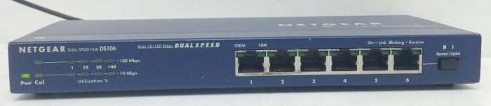 Netgear DS106 6-Port 10/100Mbps Dual Speed Hub - Image 2