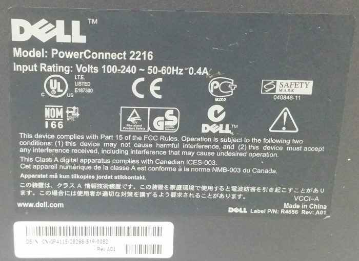 Dell PowerConnect 2216 16-Port Switch - Image 3