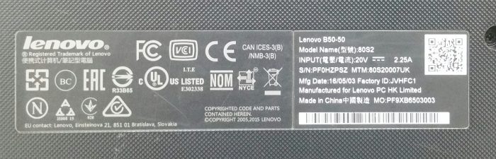Lenovo B50-50 80S2 - i5-5200U 2.2GHz - 4GB Ram - 15.6" - 128GB SSD - Windows 11 Pro - Image 4