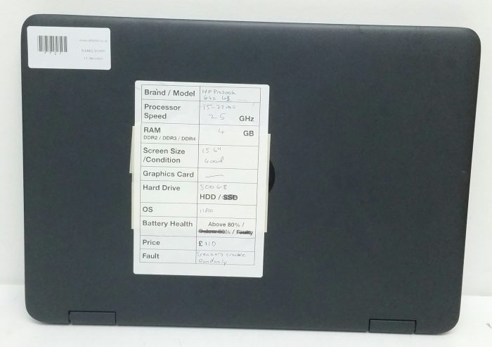 HP Probook 640 G3 - i5-7200U 2.5GHz - 4GB - 15.6" - 500GB HDD - Windows 11 Pro - Image 3