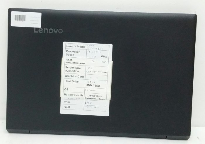 Lenovo V110-15ISK 80TL - i5-6200U 2.3GHz - 4GB Ram - 15.6" - 128GB SSD - Windows 10 Home - Image 3