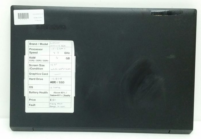 Lenovo V110-15ISK - i5-6200U 2.3GHz - 4GB Ram - 15.6" - 128GB SSD - Windows 10 Home - Image 3