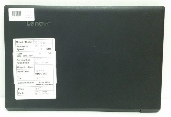 Lenovo V110-15ISK - i5-6200U 2.3GHz - 4GB Ram - 15.6" - 128GB SSD - Windows 10 Home - Image 3