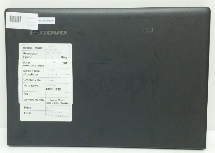 Lenovo B50-50 80S2 - i5-5200U 2.2GHz - 4GB Ram - 15.6" - 128GB SSD - Windows 11 Pro - Image 4