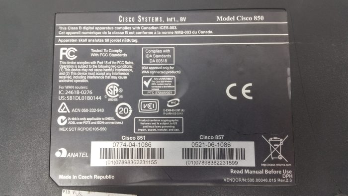 Cisco System Ethernet LAN Cisco 800 Series 4 Port - Image 5