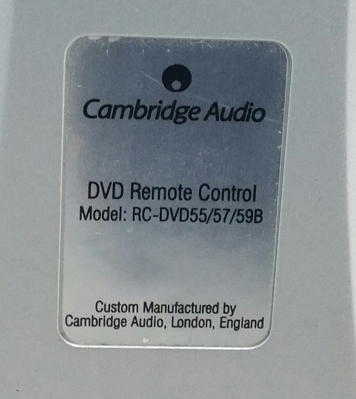 Cambridge Audio RC-DVD55/57/59B Remote Control - Image 3