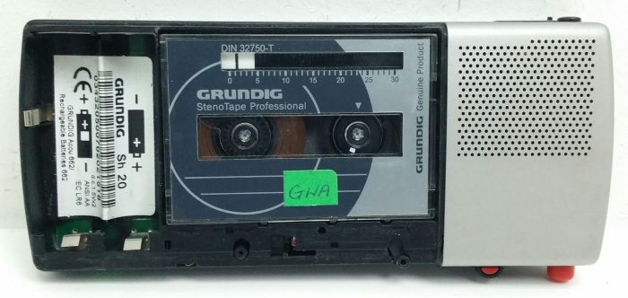 Grundia Stenorette SH20 Portable Dictation Machine - Cartridge Tape Recorder With Tape + Pouch - Image 5