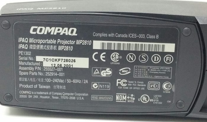 Compaq IPAQ MP2810 DVI VGA Microportable Projector + Remote & Bag - Image 6