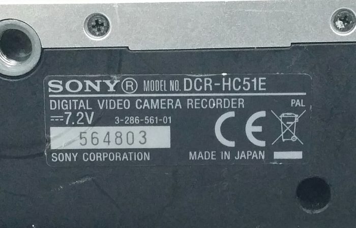 Sony DCR-HC51E Carl Zeiss Vario - Tessar 40X Optical Zoom Video Camera Recorder - Image 3