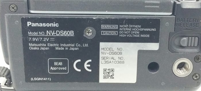 Panasonic NV-DS60B 500X Digital Zoom 10X Optical Zoom 24mm Camcorder - Image 3
