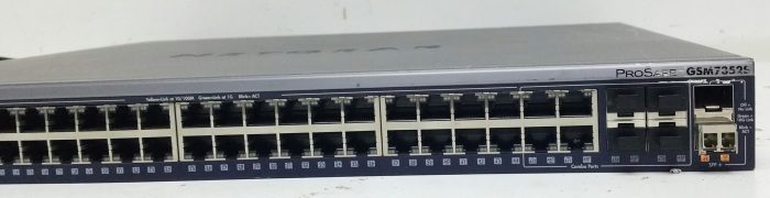 Netgear Prosafe GSM7352S v2 48 + 4 Port Gigabit L3 Managed Stackable Switch, 4 SFP Ports, x1 Fibre Optic - Image 6