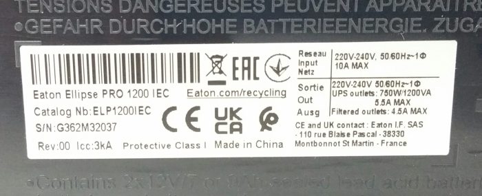 Eaton Ellipse Pro ELP1200IEC Uninterruptible Power Supply (UPS) - Image 3