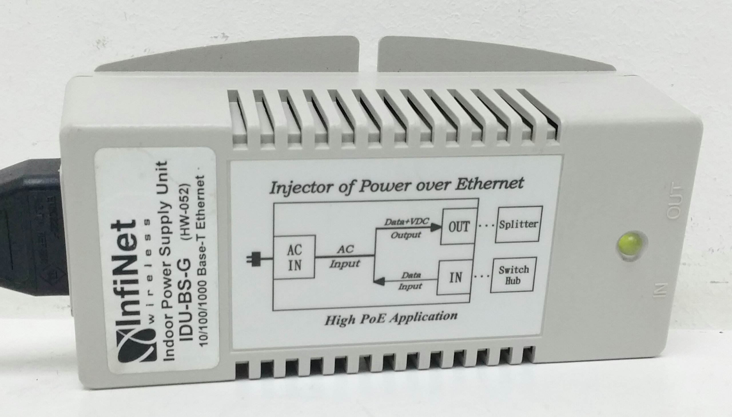 20231104_181440-1 InfiNet Wireless IDU-BS-G (HW-052) Indoor Power Supply Unit 10/100/1000 Base-T Ethernet PoE Injector - Image 1
