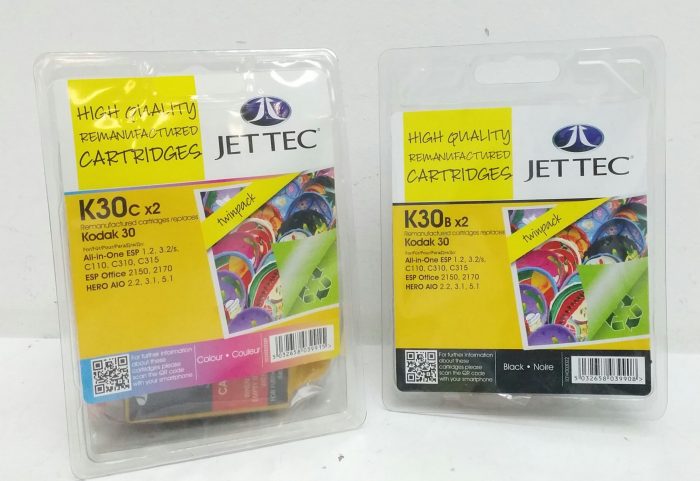 Job Lot x2 Jet Tec K30C K30B - x1 Colour Twin Pack + x1 Black Twin Pack with extra x1 single K30C x1 single K30B - Image 2