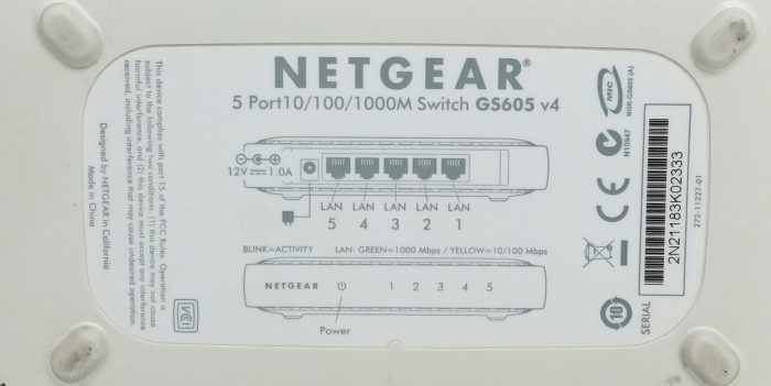 Netgear GS605 v4 5- Port 10/100/1000M Switch - Image 3