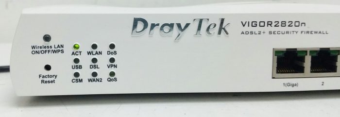 Draytek Vigor2820n Annex A ADSL 2+ Security Firewall - Image 5