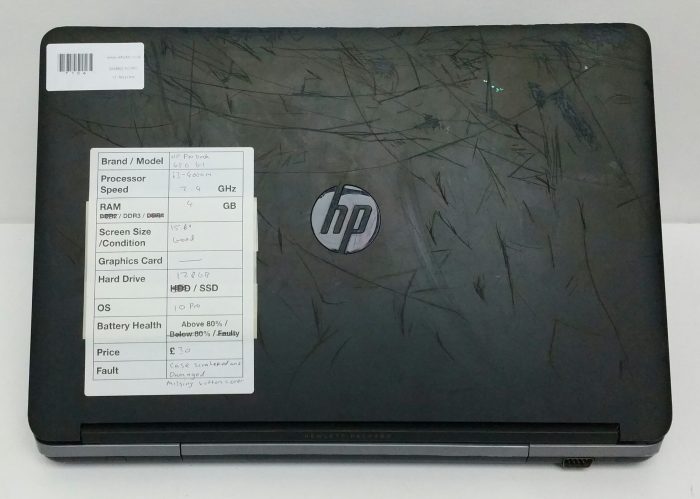 HP Probook 650 G1 - i3-4000M 2.4GHz - 4GB - 15.6" - 128GB SSD - Windows 10 Pro - Image 3