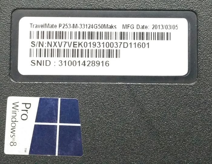 Acer TravelMate P253-M-33124G50Maks i3-3120m 2.5GHz 4GB Ram 15.6" 120GB SSD Windows 10 64bit - Image 4