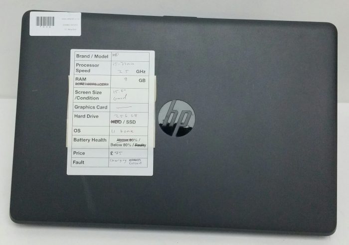 HP 250 G6 - i5-7200U 2.5GHz - 8GB RAM - 15.6" - 256GB SSD - Windows 11 Home - Image 3