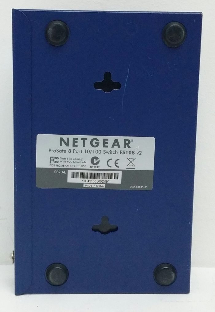 Netgear Prosafe FS108 v2 8- Port 10/100 Fast Ethernet Switch - Image 3