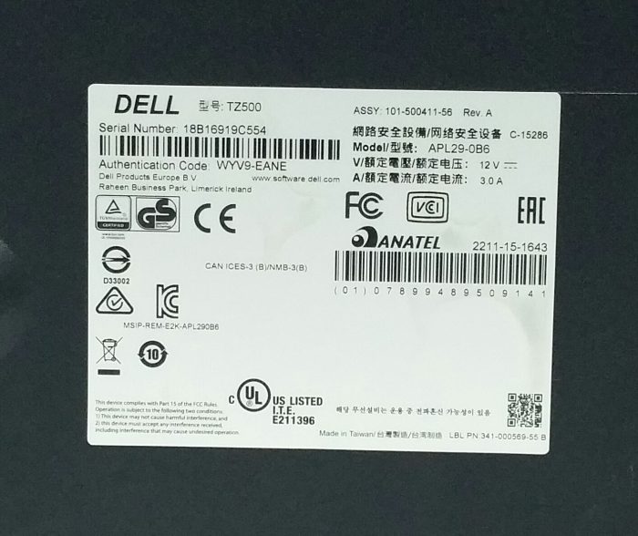 Dell SonicWALL TZ500 APL29-0B6 8-Port Wireless Firewall Security Appliance - Image 3