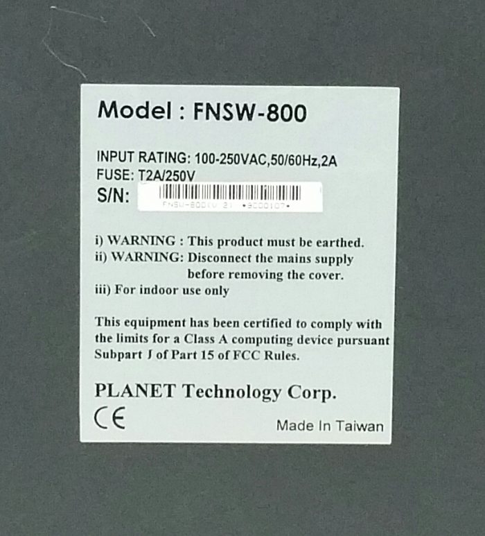 Planet FNSW-800 8-Ports 10/100 Mbps Fast Ethernet Switch - Image 3