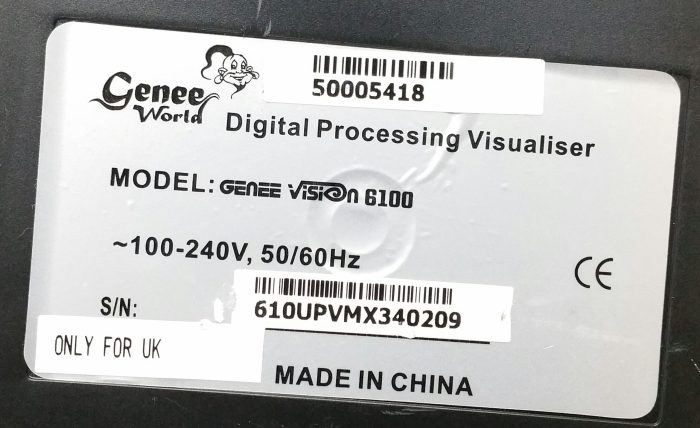Genee Vision 6100 Document Scanner Visualiser / Inspection System Electronic - Image 3