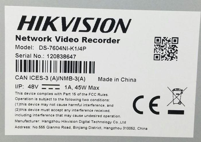 HikVision DS-7604NI-K1/4P Network Video Recorder - Image 3