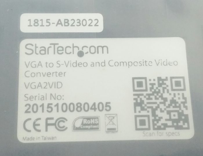 Startech.com VGA2VID VGA to S-Video and Composite Video Converter - Image 3