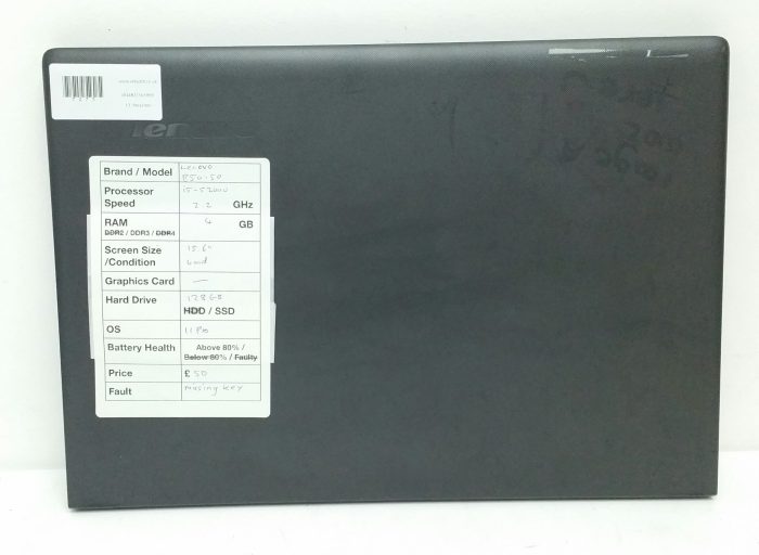 Lenovo B50-50 80S2 - i5-5200U 2.2GHz - 4GB Ram - 15.6" - 128GB SSD - Windows 11 Pro - Image 3