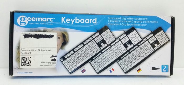 Geemarc KBSV3_WH Big Letter Keyboard - Image 2