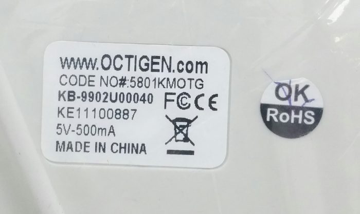 Octigen 5801KMOTG KB-9902U00040 Slim Keyboard - Image 3