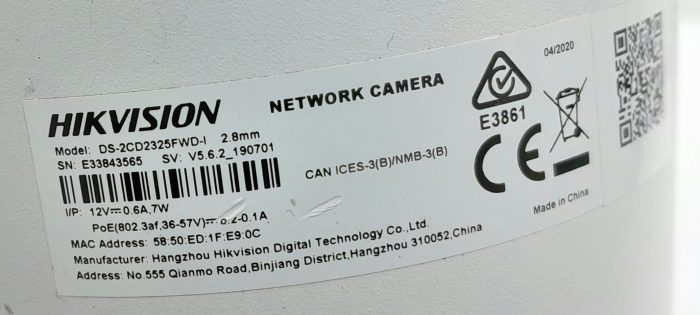 Hikvision DS-2CD2325FWD-I 4mm Network CCTV Camera Without Base Cover - Image 3