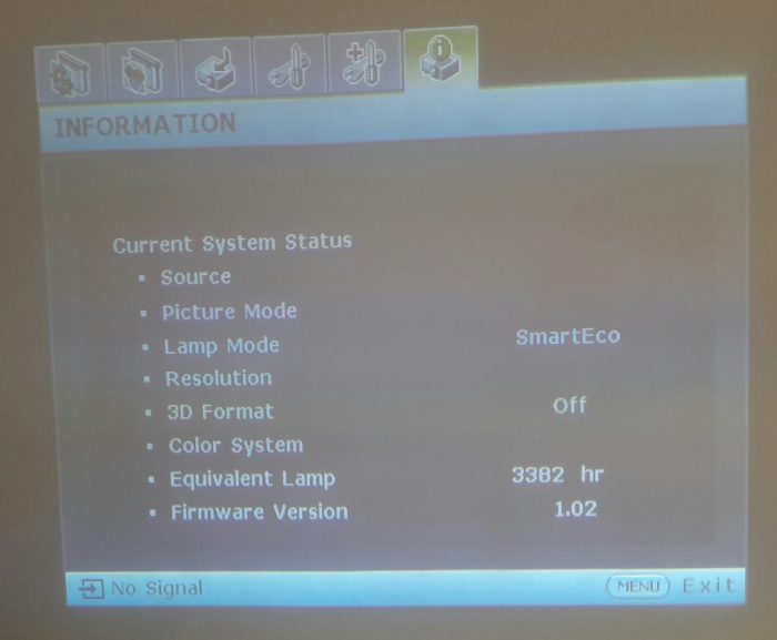BenQ MX842UST VGA HDMI DLP Digital Projector 3382 Lamp Hours Used - Image 2