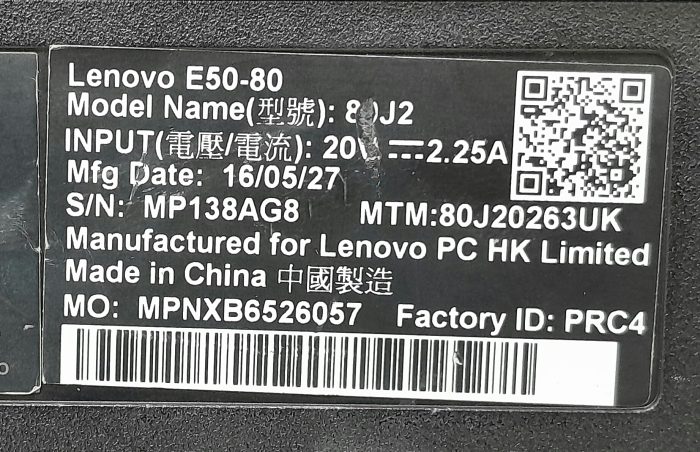 Lenovo E50-80 80J2 i5-5200U 2.2GHz 8GB Ram 15.6" 256GB SDD Windows 10 Pro - Image 4