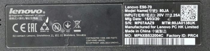 Lenovo E50-70 80JA i3-4030U 1.9GHz 4GB Ram 15.6" 500GB HDD Windows 10 Pro - Image 6
