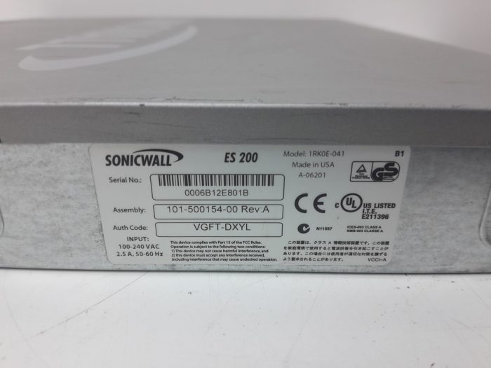 SonicWALL Email Security 200 ES 200 1RK0E-041 - Image 4
