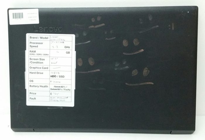 Lenovo V110-15ISK 80TL - i5-6200U 2.3GHz - 4GB Ram - 15.6" - 128GB SSD - Windows 11 Home - Image 3