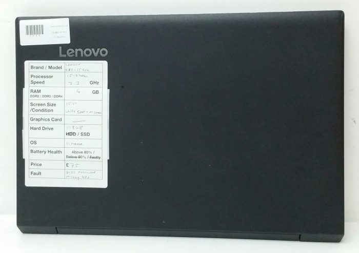Lenovo V110-15ISK 80TL - i5-6200U 2.3GHz - 4GB Ram - 15.6" - 128GB SSD - Windows 11 Home - Image 3