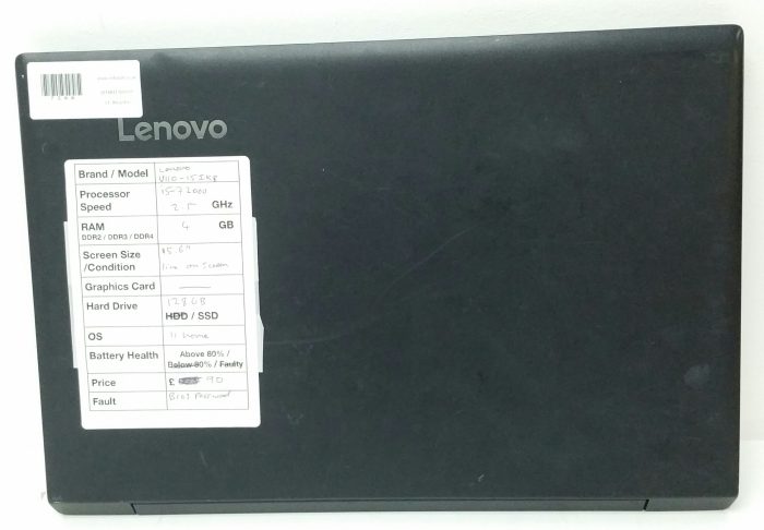 Lenovo V110-15IKB 80TH - i5-7200U 2.5GHz - 4GB Ram - 15.6" - 128GB SSD - Windows 11 Home - Image 3
