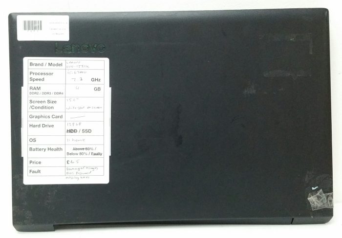 Lenovo V110-15ISK 80TL - i5-6200U 2.3GHz - 4GB Ram - 15.6" - 128GB SSD - Windows 11 Home - Image 3