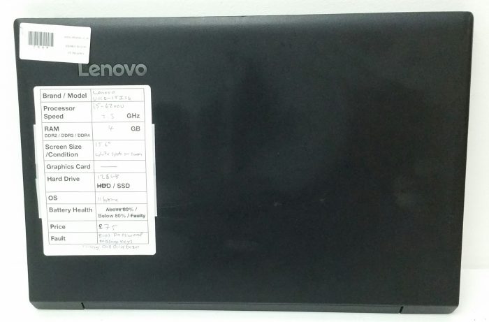 Lenovo V110-15ISK 80TL - i5-6200U 2.3GHz - 4GB Ram - 15.6" - 128GB SSD - Windows 11 Home - Image 3