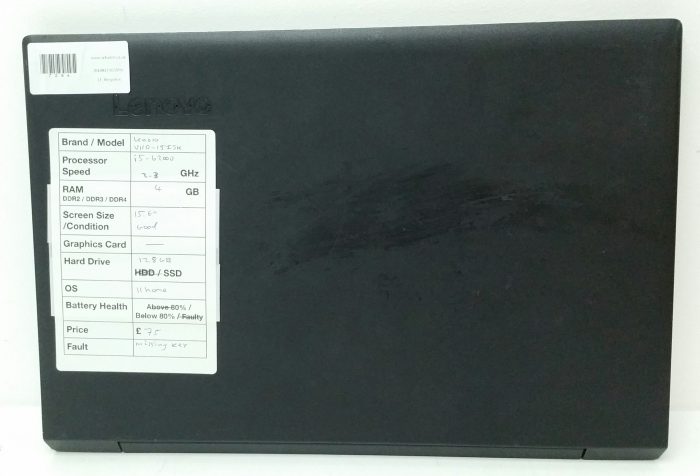 Lenovo V110-15ISK 80TL - i5-6200U 2.3GHz - 4GB Ram - 15.6" - 128GB SSD - Windows 11 Home - Image 3
