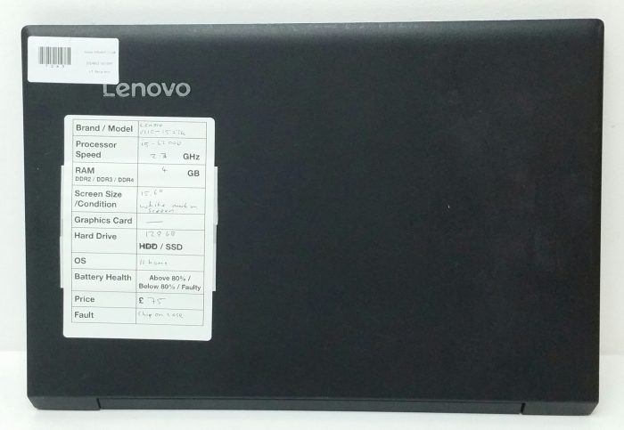 Lenovo V110-15ISK 80TL - i5-6200U 2.3GHz - 4GB Ram - 15.6" - 128GB SSD - Windows 11 Home - Image 3