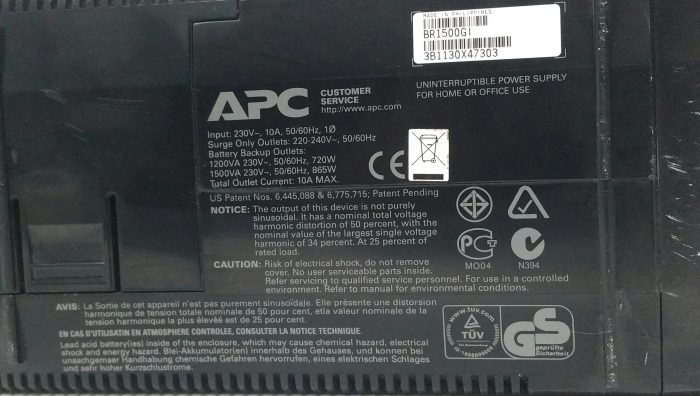 APC Back-UPS Pro 1500 BR1500GI Uninterruptible Power Supply (UPS) - Image 3