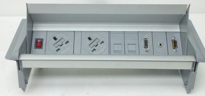 HDMI VGA & 2 Sockets Pop-Up In-Table Desktop Power Socket - Image 5