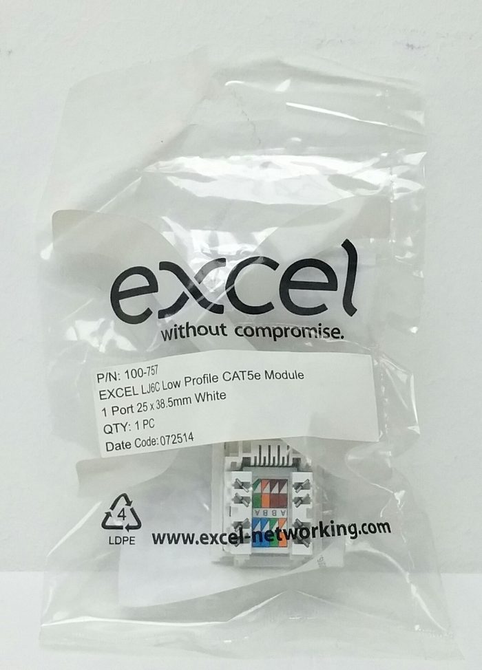 Joblot 12x Excel 100-757 LJ6C Low Profile CAT5e Module - Image 2