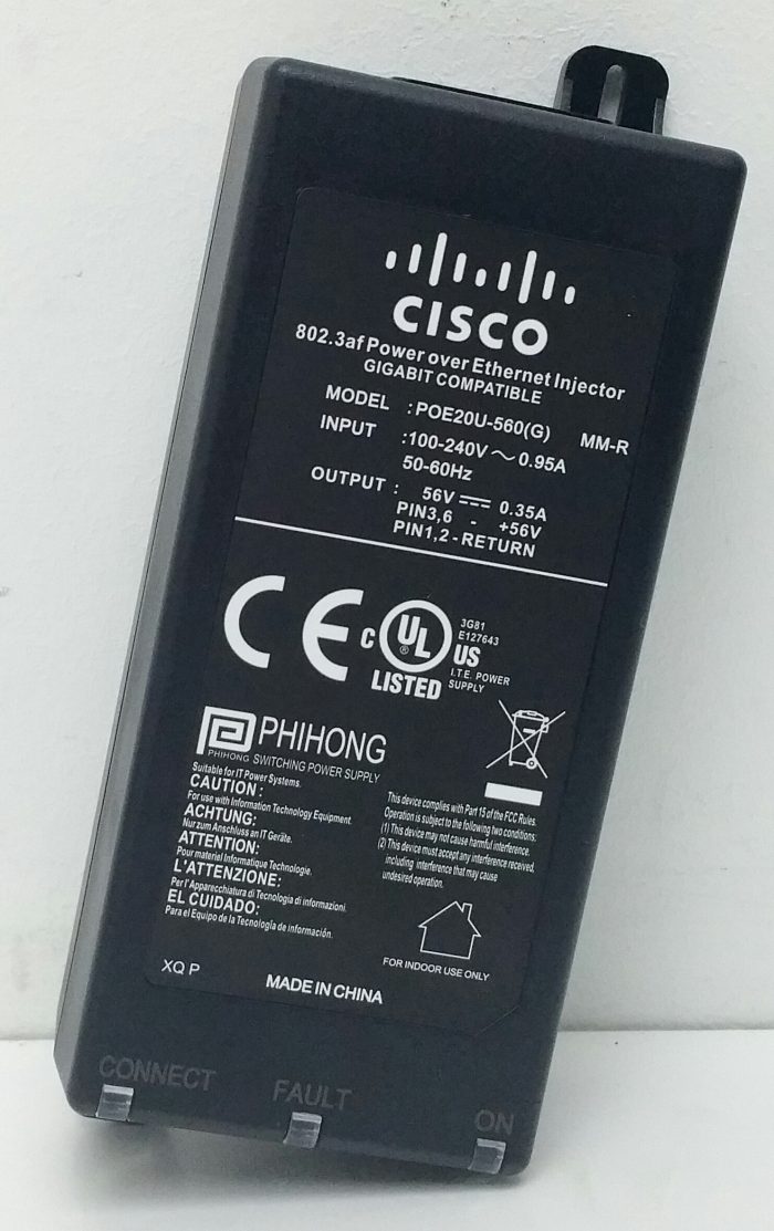 Cisco POE20U-560(G) 802.3af Gigabit Compatible Power Over Eternet Injector - Image 2
