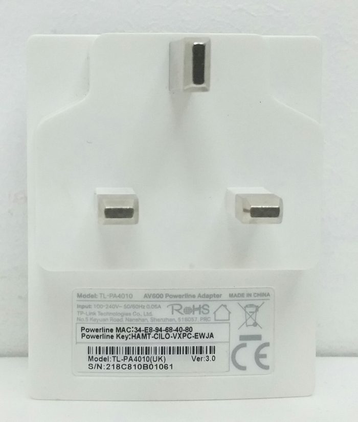 TP-Link TL-PA4010 AV600 Powerline Ethernet Powerline Adapter - Image 3