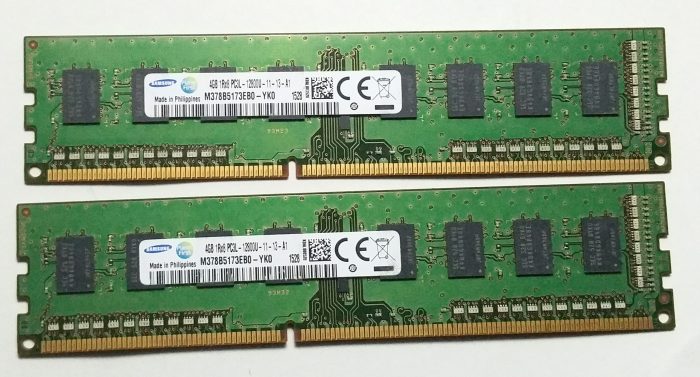 Joblot 2x Samsung M378B5173EB0-YK0 PC3L-12800U-11-13-A1 4GB Ram Memory Card - Image 2